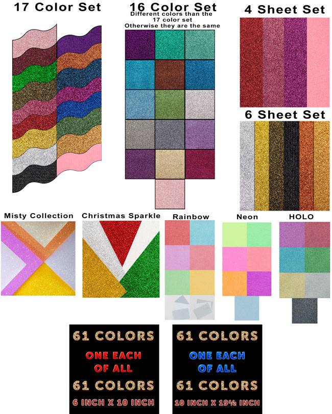 Embroidery Glitter Sets all